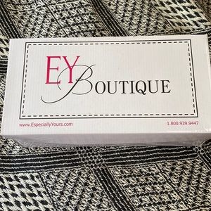 Especially Yours 11W black polka dot slingback heels.